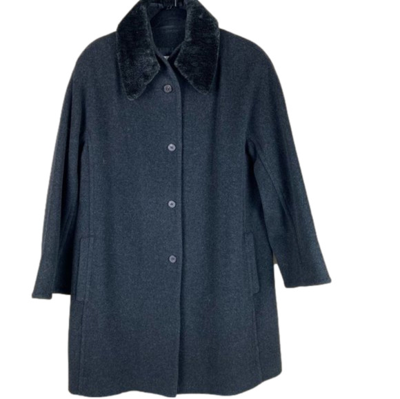 Windsmoor Grey Wool Cashmere Blend Mid length Coat - Picture 1 of 13